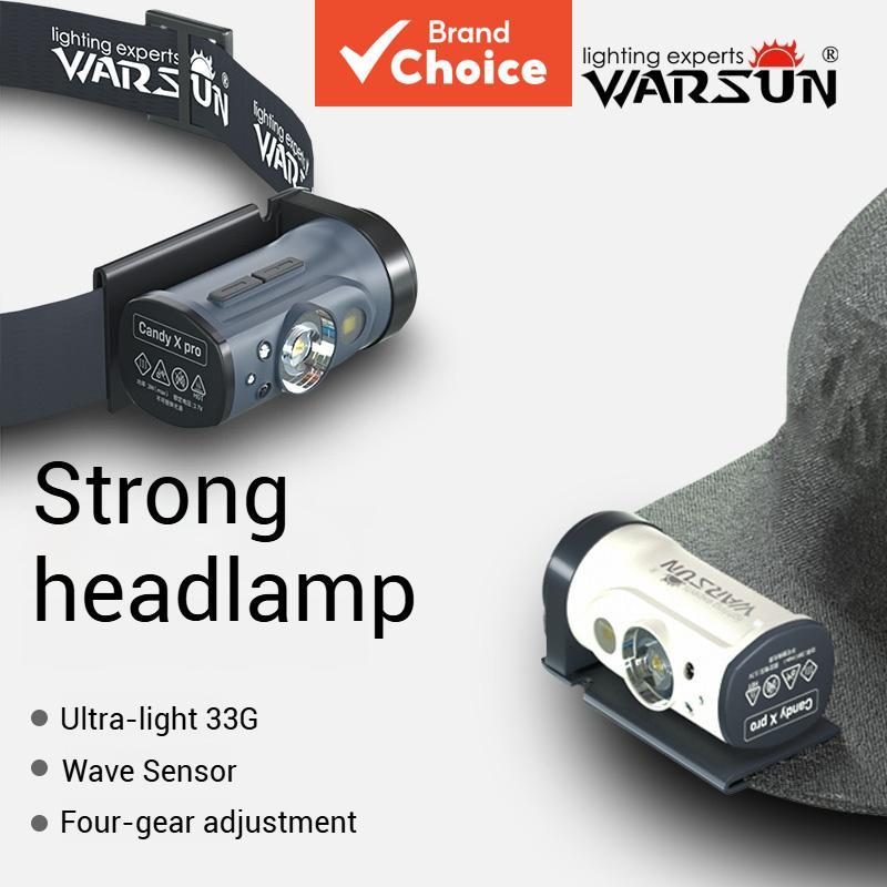 WARSUN CandyX Pro ไฟหน้าแอลอีดีมัลติฟังก์ชัน แสงขาว ชาร์จใหม่ด้วย USB-C สําหรับใช้งานกลางแจ้งและตั้งแคมป์