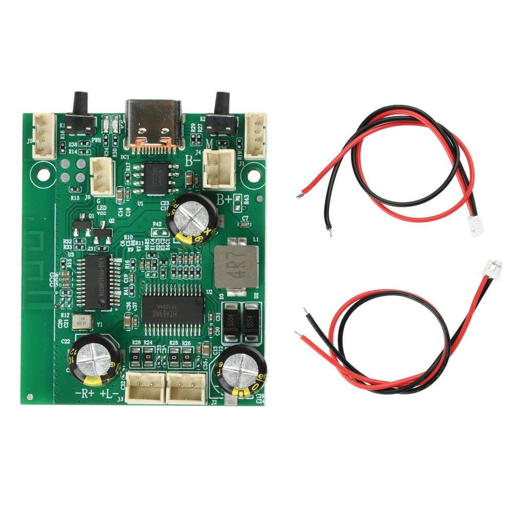 TWS สเตอริโอ BT5.1 เครื่องขยายเสียง, 210W Dual Channel DC5V 3.7V แบตเตอรี่ขับเคลื่อน AUX การ์ดเสียงอ