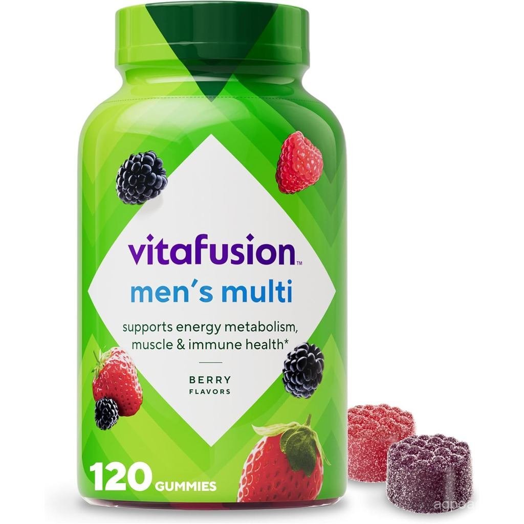 Vitafusion Adult Gummy Vitamin อาหารเสริมสําหรับผู้ชาย รสเบอร์รี่, A, C, D, E, B6, B12, Daily, 120 C