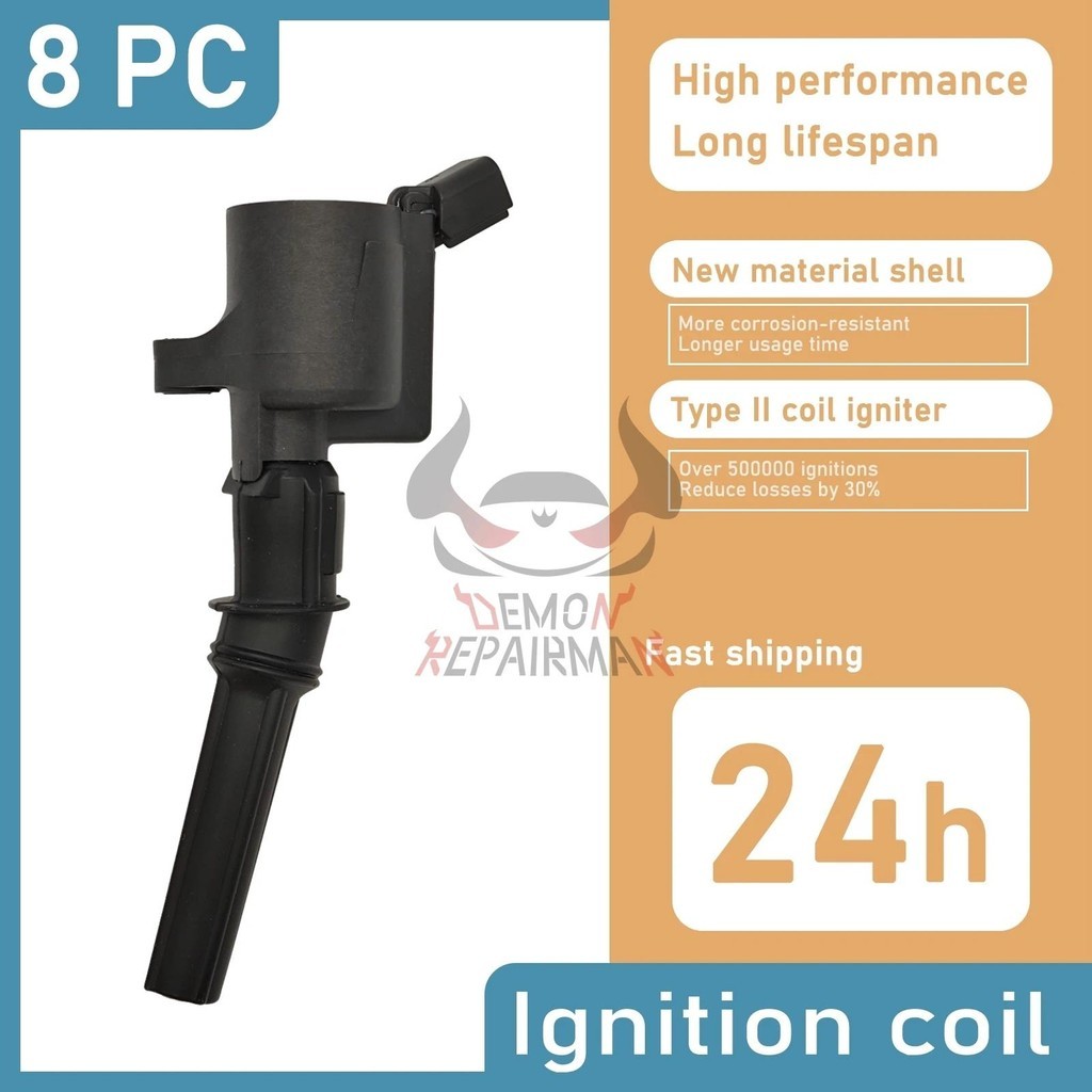 8 PC คอยล์จุดระเบิด 3W7Z12029A สําหรับ Ford Crown Victoria F150 4.6L 5.4L 6.8L Lincoln Town Mercury 