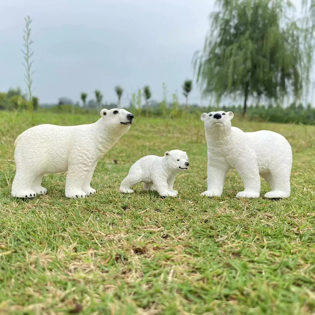 German Sile Wild Animal Model Polar Bear Polar Bear Family Polar Animal Cub Toy
