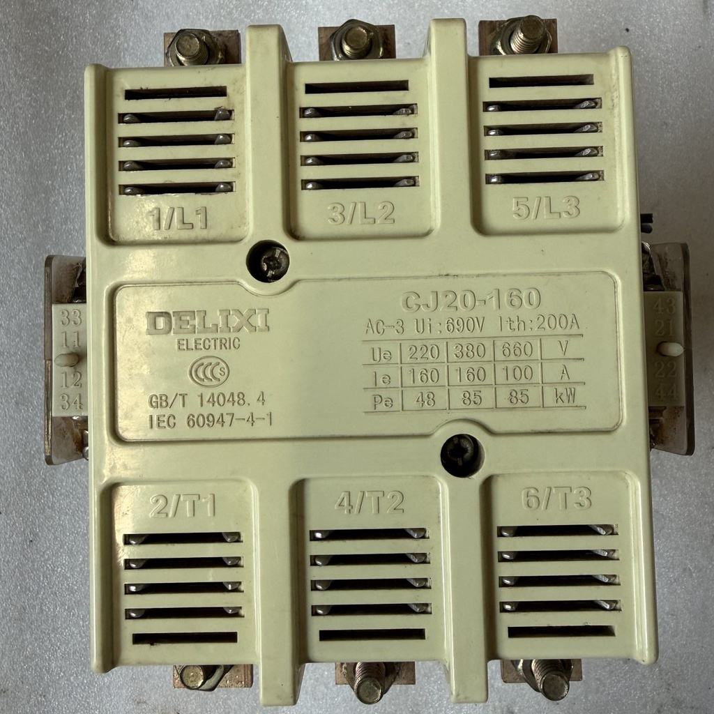 Delisi CJ20160 AC Contactor ปัจจุบันสามขั้ว 160A Line, ผลิตภัณฑ์ที่ย่อยสลายได้