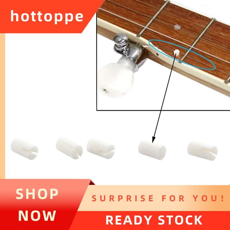 hottoppe อุปกรณ์เสริมทดแทน 5 ชิ้นกระดูกจริงสําหรับ Banjo 5th String Nut 5th String Guide Nut สําหรับ
