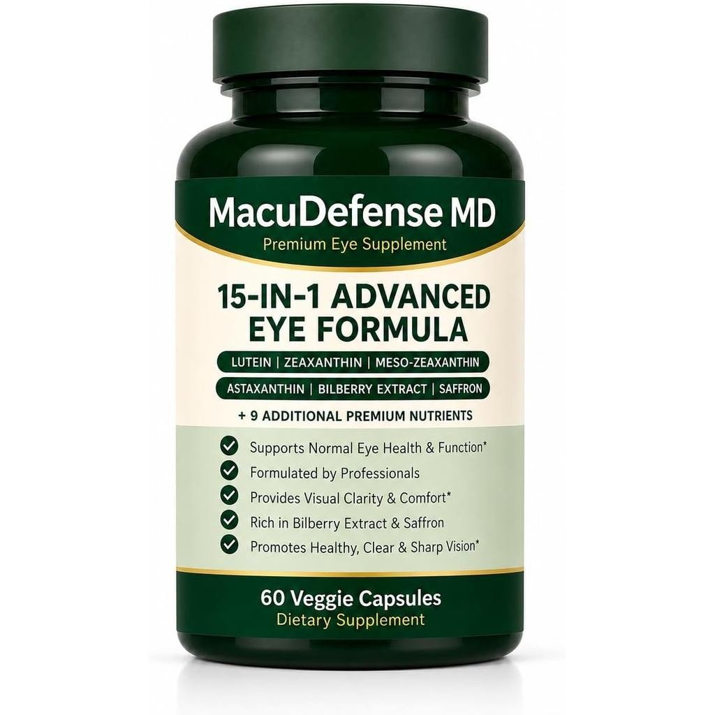 Macuidefense MD 15in1 Advanced Eye Formula Eye Health with Lutein Zeaxanthin & Astaxanthin Vision po