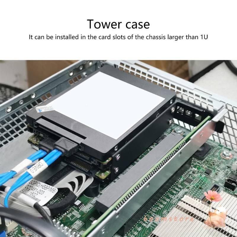 Boom Stable คอมพิวเตอร์เดสก์ท็อป SSD HDD Mounting Bracket SSD HDD สําหรับ PCI Slot ขยายกรอบโลหะสําหร