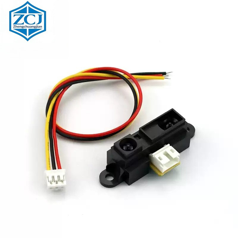 2Y0A21 GP2Y0A21YK0F เซ็นเซอร์เรนจ์ไฟอินฟราเรด GP2D12 การตรวจจับระยะทาง 10-80 ซม.พร้อมสาย