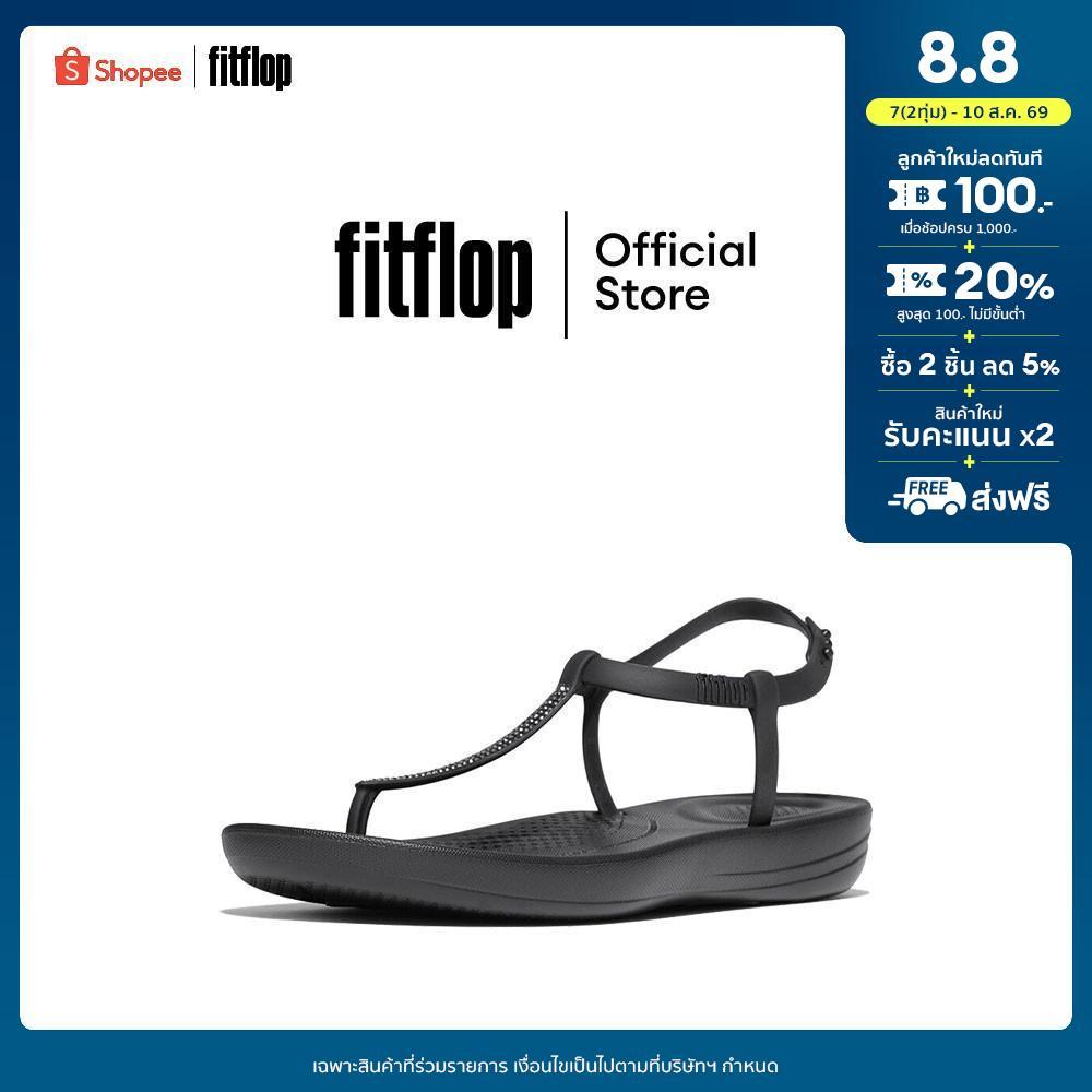 FITFLOP IQUSHION SPLASH SPARKLE TSTRAP รองเท้าแตะผู้หญิง รุ่น JD7-090 สี BLACK
