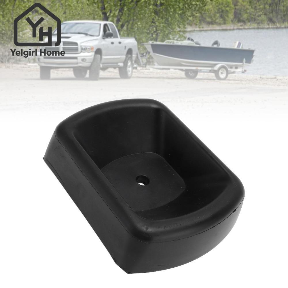 YELGIRLB Trailer Wheel Chock, ยางไนไตรล์ยางสีดํา Chock, Stable 16.8 x 12.7 x 3.5 ซม. Jack Stabilizer