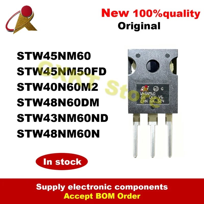 1-5PCS STW45NM60 STW45NM50FD STW40N60M2 STW48N60DM STW43NM60ND STW48NM60N TO-247 ขายส่ง Field Effect