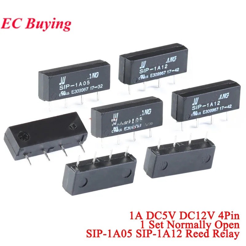 5 ชิ้น/1 PC DC 5V 12V 24V Reed Relay SIP-1A05 SIP-1A12 SIP-1A24 1 ชุดปกติเปิดไม่มี 1A DC5V DC12V DC2