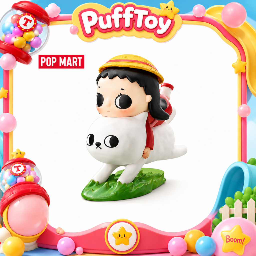 [secret] POPMART Nyota x Cherry Maruko Joint Series Mystery Box ฟิกเกอร์ของเล่น