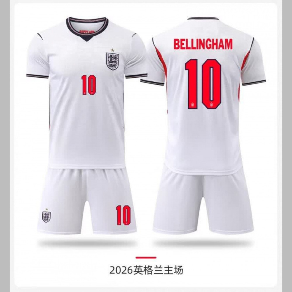 Box-to-Box Command: 2026 England Home & Away Kit | กระพรวนแฮม #10 พิมพ์ | 90-190ซม | ยุทธวิธีฟิต