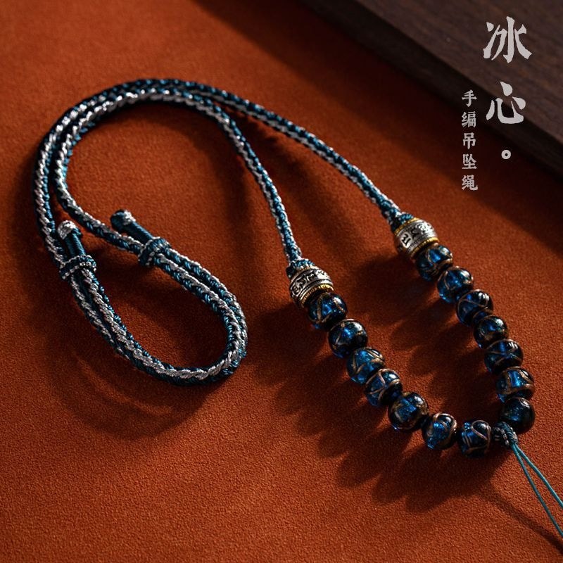 ทิเบตทําด้วยมือคอแขวนสร้อยคอเชือกฝ้ายสไตล์ชาติพันธุ์ Tangka Amulet Wenwan สินค้าสูง Thangka Amulet เ