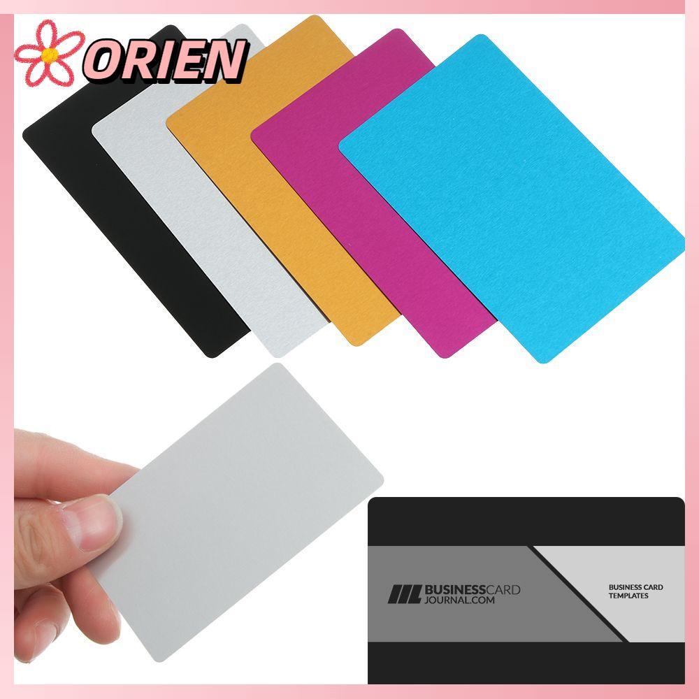 ORIEN 50 ชิ้น/เซ็ตนามบัตรอุปกรณ์สํานักงานเลเซอร์แกะสลักนามบัตร