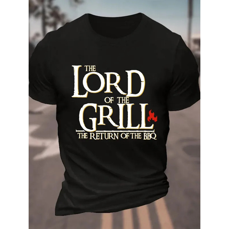 2026 เสื้อยืดคอตตอน Lord of The Grill The Return of The Bbq สไตล์ Y2K