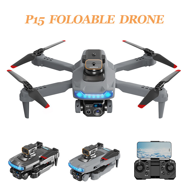 P15 โดรน RC แบบไม่มีแปรงพร้อมกล้องคู่, เที่ยวบินยาว Stable Hover Flying Toy