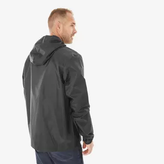Decathlon Men’S Windproof And Water-Repellent Hiking Jacket Nh100 1/2 Zip เสื้อแจ็คเก็ตคอซิป รุ่น Raincut - Black