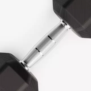 Decathlon Cross /Weight Training Hex Dumbbell ดัมเบลหกเหลี่ยมสำหรับครอสเทรนนิ่ง/เวทเทรนนิ่ง 7.5 กิโลกรัม - Black