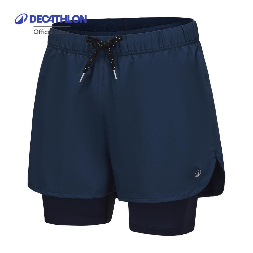 Decathlon Men'S Swimming Boxer Short With Double Layers กางเกงว่ายน้ำทรงบ็อกเซอร์ผ้า 2 ชั้น รุ่น 100 Plus - Blue