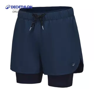Decathlon Men'S Swimming Boxer Short With Double Layers กางเกงว่ายน้ำทรงบ็อกเซอร์ผ้า 2 ชั้น รุ่น 100 Plus - Blue