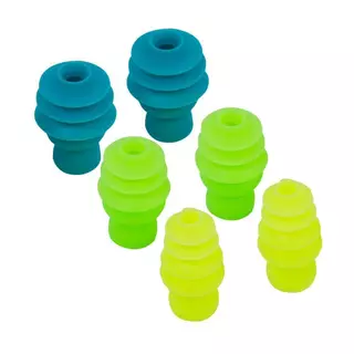 Decathlon Swimming Silicone Ear Plugs Pine Tree Shape ชุดที่อุดหูซิลิโคนทรงกรวยใส่ว่ายน้ำ 3 ขนาด - Blue/Green/Yellow