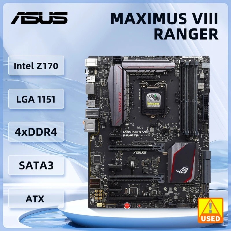 ASUS MAXIMUS VIII RANGER เมนบอร์ด Intel Z270 LGA 1151 DDR4 64GB รองรับ Core i3-6300 7300 6500 7600 7
