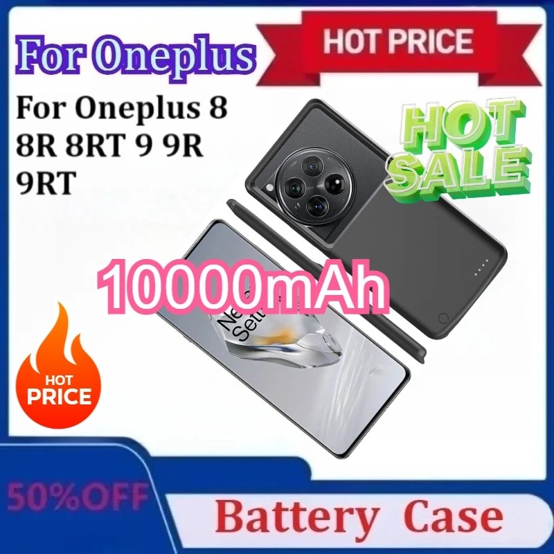 10000mAh Power Bank สําหรับ OnePlus 9 Pro Battery Charger Case แบบพกพาสําหรับ OnePlus 9 9R 9RT USB P