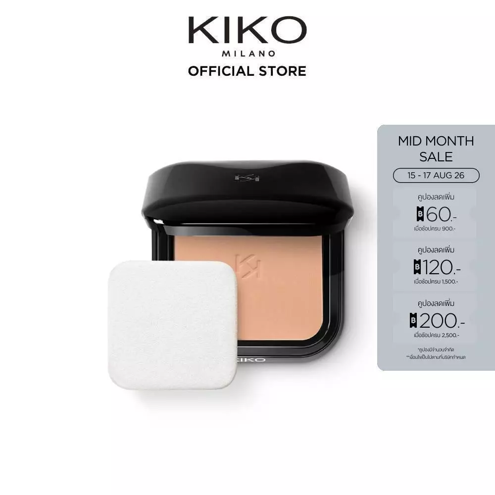 KIKO MILANO Full Coverage Blurring Powder Foundation ฟูล คัพเวอร์เรจ เบลอริ่ง พาวเดอร์ ฟาวน์เดชั่น (แป้งพับ ผสมรองพื้น)