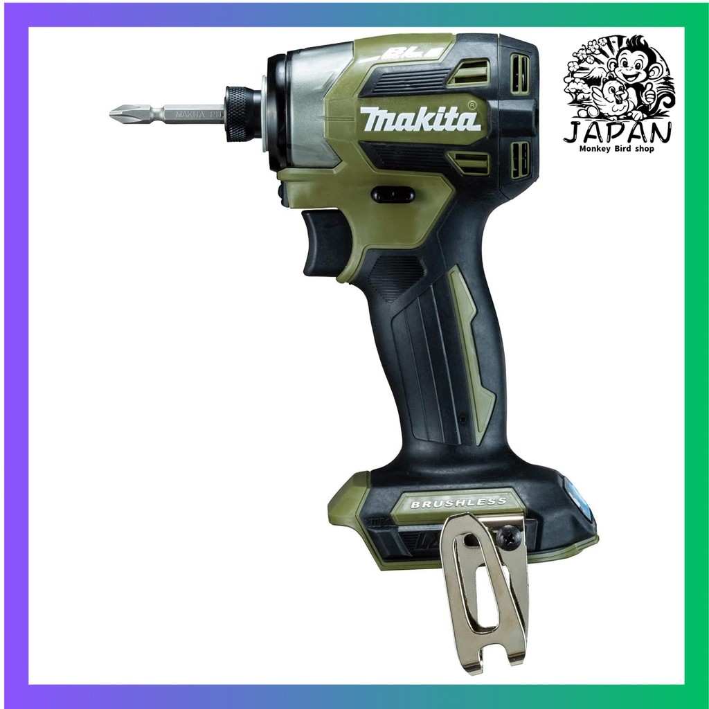 Makita Rechargeable Impact Driver Olive 18V Battery/Charger/Case Sold Separately TD173DZO monkey bir