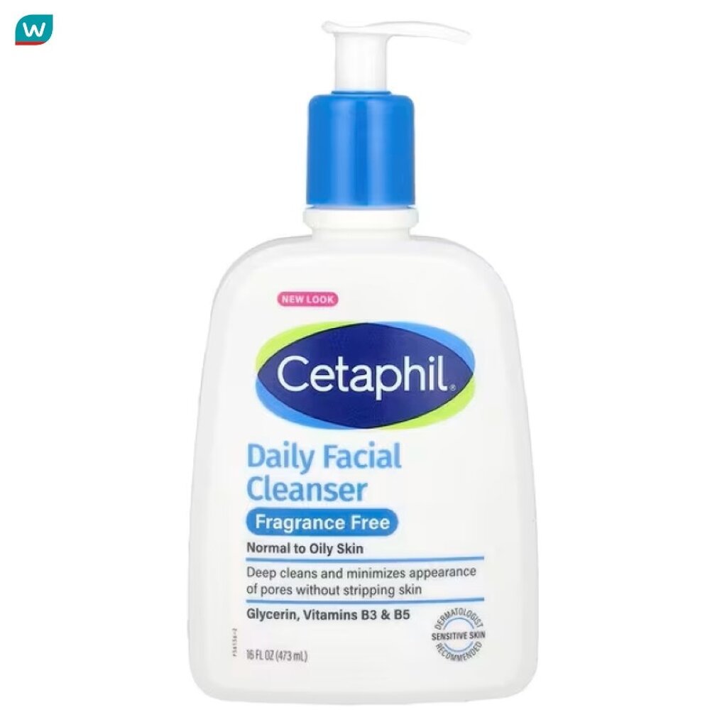 Cetaphil เซตาฟิล เดย์ลี่ เฟเชียล คลีนเซอร์ 473 มล. สำหรับผิวผสม-ผิวมัน และผิวแพ้ง่าย