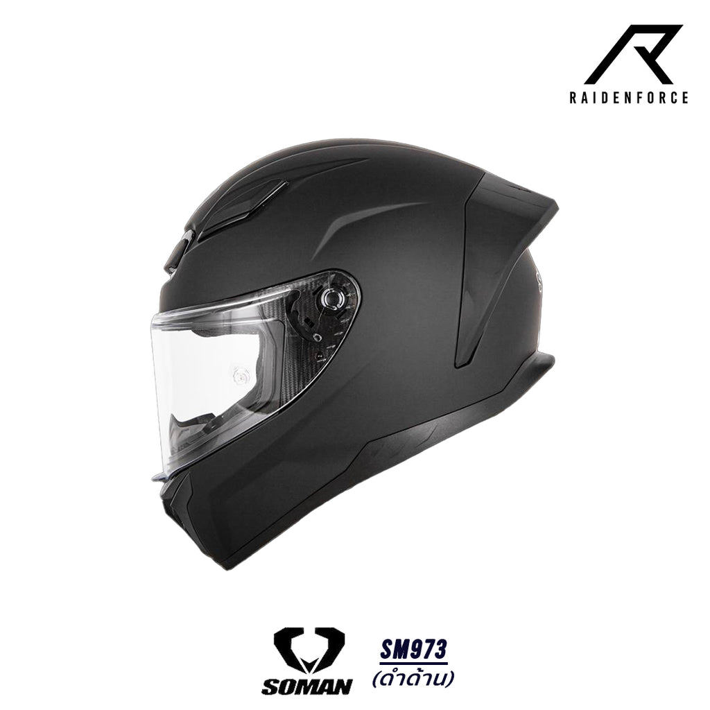 หมวกกันน็อค SOMAN - SM973 สีดำด้าน