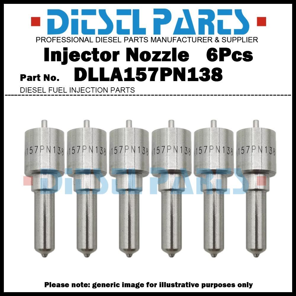 เคล็ดลับหัวฉีด Inejctor เชื้อเพลิงดีเซล 6 ชิ้น 105017-1380 DLLA157PN138 FRR FSR FTR 6HE1