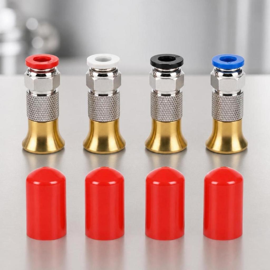 [vvgnry] 4 ชิ้น PC4-M6 Fitting Push-to-Connect PC4-M6 Knurled ขั้วต่อนิวเมติกสําหรับ