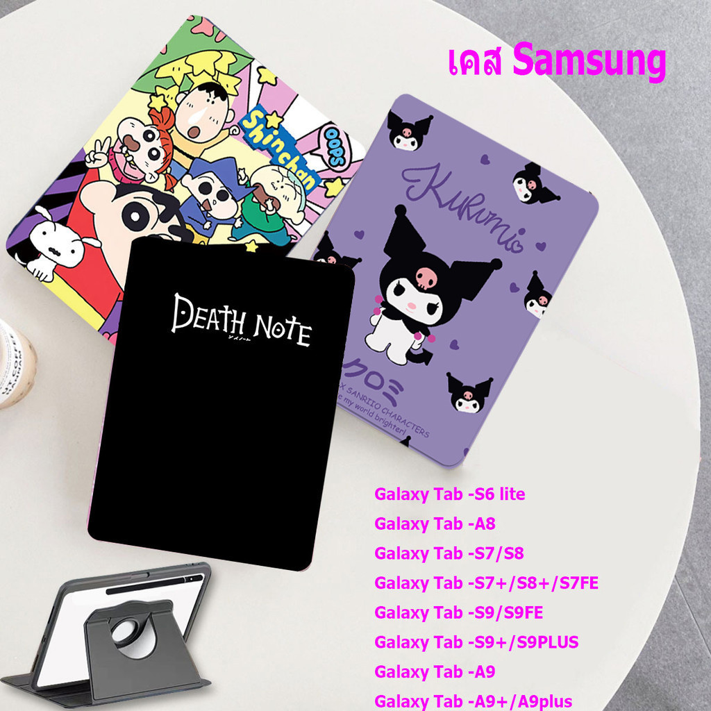 เคสฝาพับ สําหรับ Samsung Galaxy Tab S6 lite A8 S7/s8+ S9FE S9+ A9 A11 A9+ A7lite เคสลายการ์ตูนน่ารัก มีช่องใส่ปากกา S10+