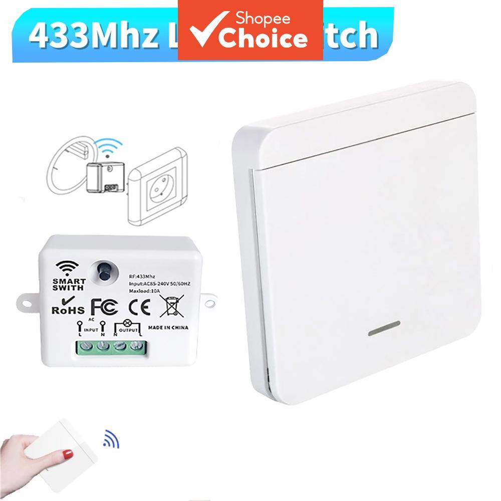 AXUS สวิตช์ไร้สายใหม่ RF 433MHz Interruptor Light รีโมทคอนโทรล 10A 110V-220V สําหรับโคมไฟพัดลม LED