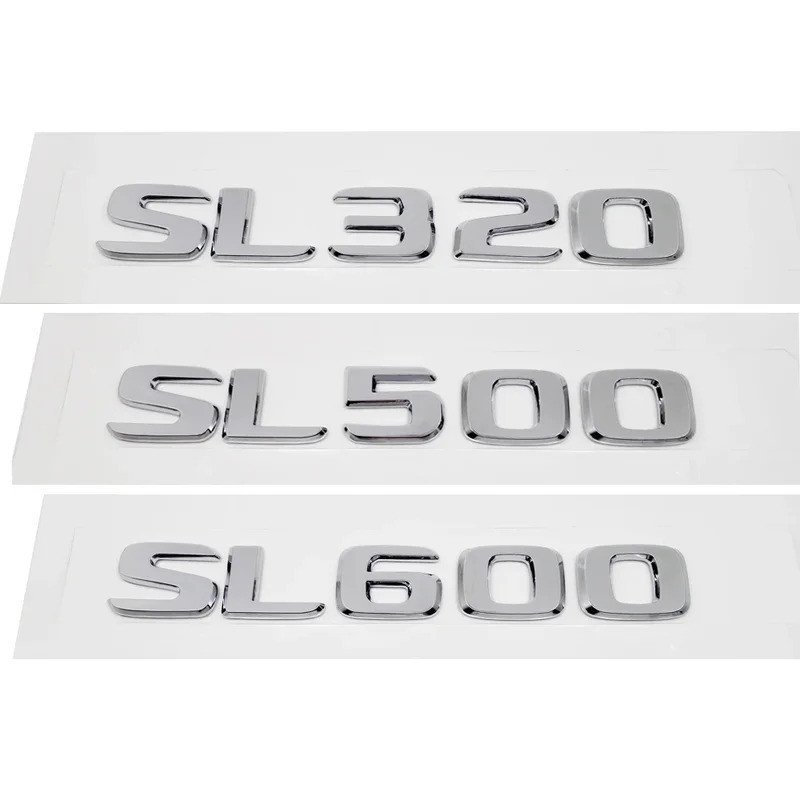 ใช้ได้กับ-GLOBAL FACTORY-ABS พลาสติก SL320 SL500 SL600 Trunk ด้านหลังป้ายโลโก้สติกเกอร์สัญลักษณ์สําห