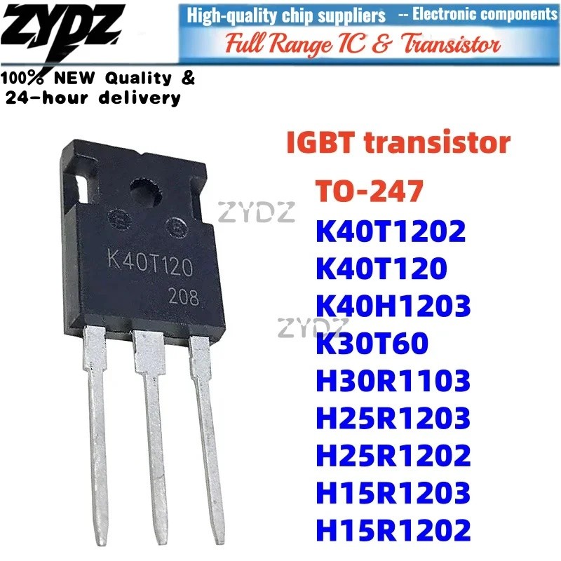 1-5PCS K30T60 K40T120 H25R1202 H25R1203 K40T1202 TO-247 H15R1202 H30R1103 K40H1203 H15R1203 ขายส่ง F