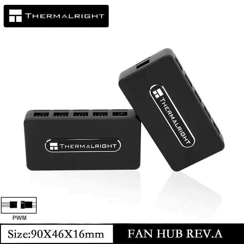 Thermalright PWM Fan Hub 10-Port 4 Pin PC Fan Hub Controller ARGB Fan Hub แม่เหล็กดูด SATA สายไฟอินพ