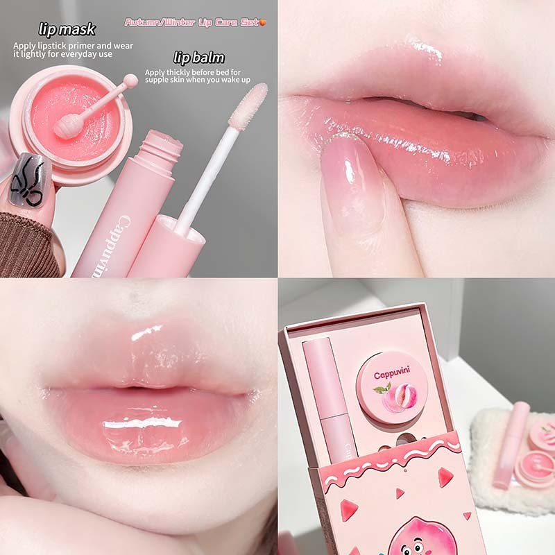 CAPPUVINI Lip Care Set Moisturizing Fade Lip Lines Lip Mask Set