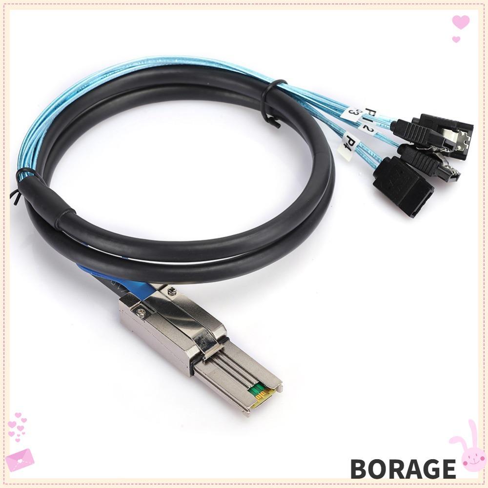 BORAG SFF-8088 สายเคเบิล 26P ถึง 4 X SATAs, สายเคเบิล SAS ขนาดเล็กแบบพกพา 1 เมตร, ตัวควบคุมการจัดเก็
