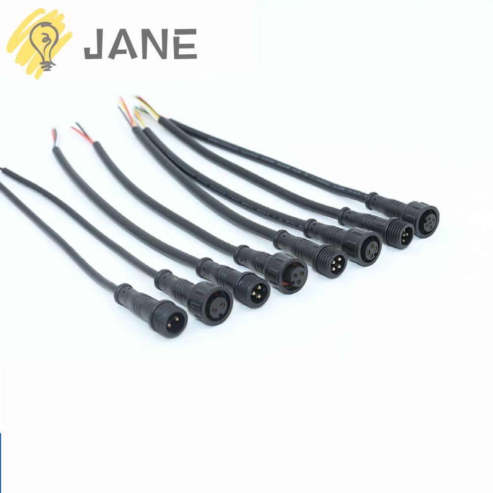 JANE 2Pin 3Pin 4Pin แจ็ค, IP67 สายสีดําชายหญิง LED Connector, 2Pin 3Pin 4Pin 20 ซม.สาย LED Connector
