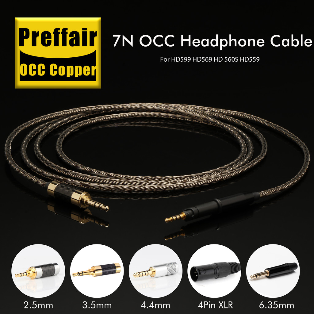 Prefair 7N OCC สายสัญญาณเสียง HD599 HD569 HD 560S HD559 สายอัพเกรดหูฟัง