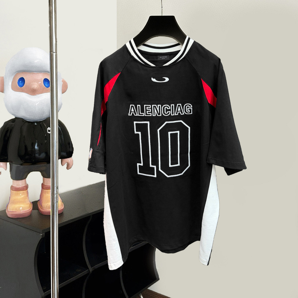 4MCO BLCG Paris NBA บาสเกตบอลครึ่งแหวนกีฬาปักฐานผู้ชายผู้หญิงสไตล์ B Jersey เสื้อยืดแขนสั้น