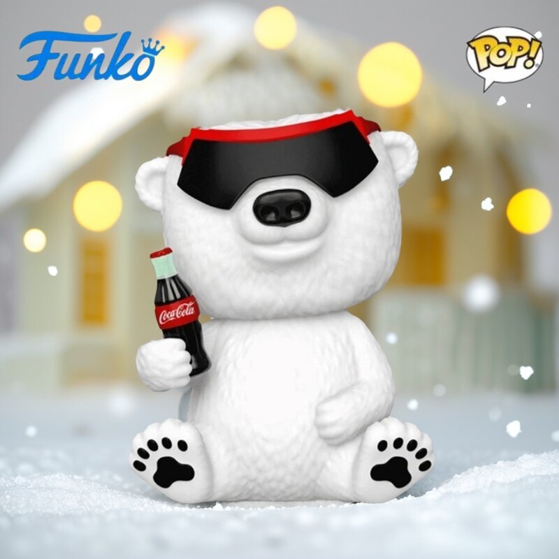 Funko Pop coca-cola Merchanded coca-cola Polar Bear Bottle Cap Doll Figure American PVC Ready Stock