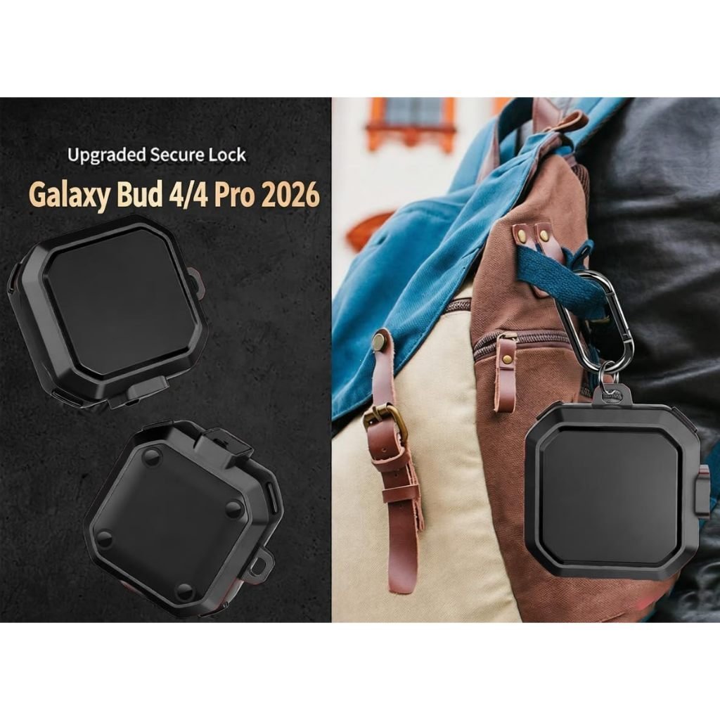 เคส ใช้ได้กับ Samsung Galaxy Buds 4 Pro/Buds 4 2026 ฝาครอบป้องกันกันกระแทกแบบเต็มตัวพร้อมคาราบิเนอร์[COD]