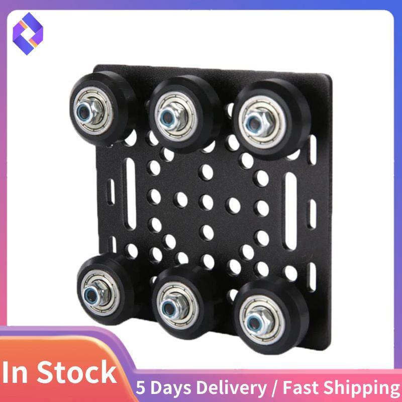 2PCS 3D ชิ้นส่วนเครื่องพิมพ์ 4040 V-Slot Gantry ชุดแผ่น 2040 V ล้อ POM ชุดมาตรฐาน 2020 โครงจานรอกบล็