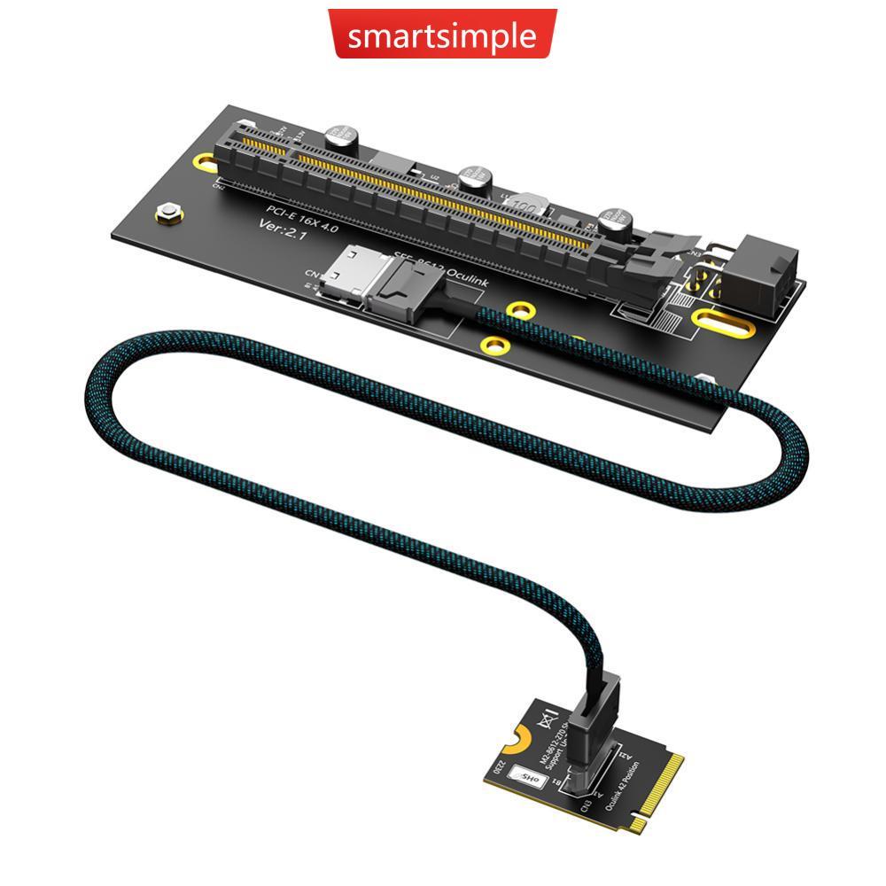 SMARTSIMPLE M.2 M-Key 2230 ถึง PCI-e 4.0 X16 พร้อม Oculink SFF-8612 สายต่อ As ภายนอกกราฟิกการ์ด SFF-