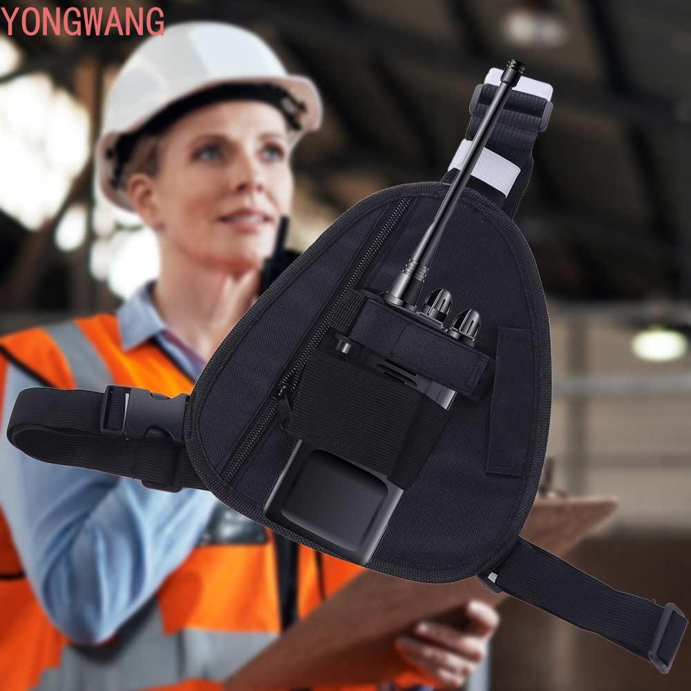 YONGWANG66ZX วิทยุสายรัดหน้าอก Pack, มัลติฟังก์ชั่ปรับ Walkie Talkie กระเป๋า, กีฬากลางแจ้ง Crossbody