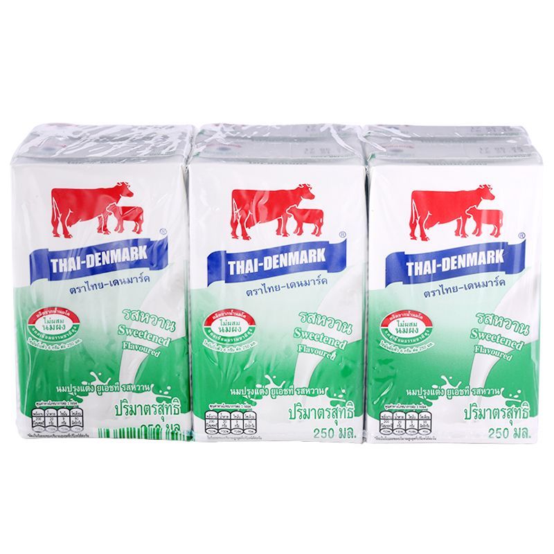 ไทยเดนมาร์คนมยูเอชทีรสหวาน 250มล. แพค6 Thai Denmark UHT Milk Sweet 250ml.Pack6 [หมายเลขบาร์โค้ด 8852537012269 ]