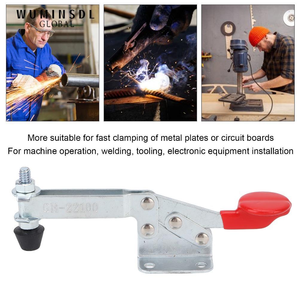 WUMINSDL Toggle Clamp, Multifunctional Silver Quick Release Toggle Clamp, Heavy Iron แนวนอน Toggle C